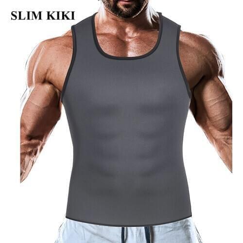 Men Compression Shirt Baselayer Shapewear Vest Tummy Control Vest Back Support Tank Top Man Sauna Suit Corset Slimming Underwear