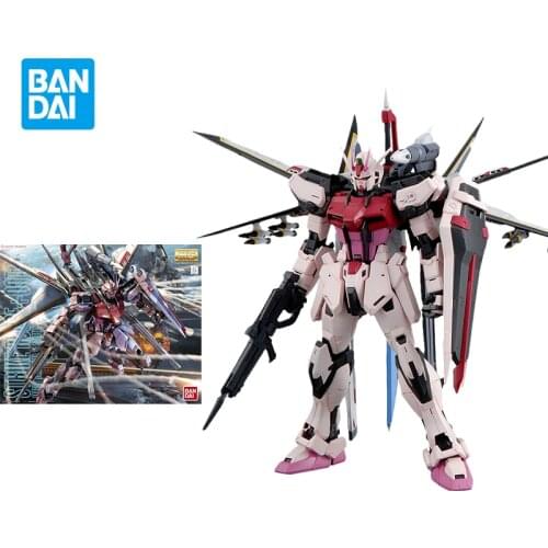 Bandai Gundam Model Kit Assemble Figure MG 1/100 Strike Rouge and Phoenix Equipment Anime Character Action Dolls Childrens Toys