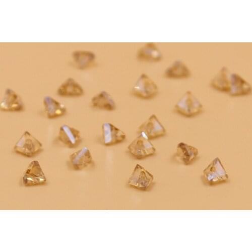 Wholesale 6mm 100pcs Triangle Austria Crystal Beads For Jewelry Making DIY Handmade Bracelet