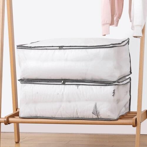 Transparent Quilt Storage Bag Clothing Quilt Finishing Bags Foldable Large Waterproof Closet Organizer Storage For Clothes