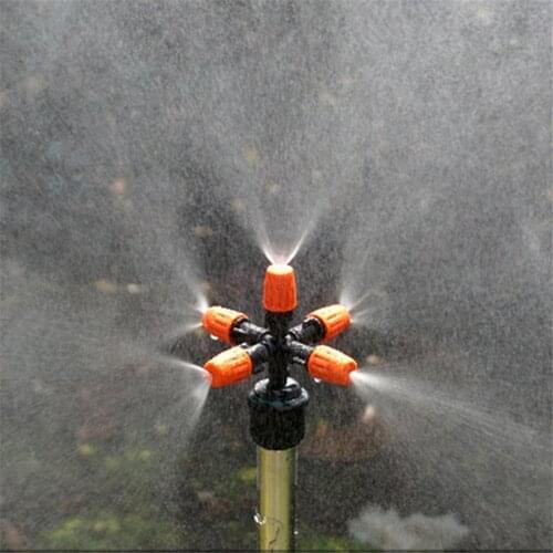 Garden Sprinklers Automatic Watering Grass Lawn 360 Degree Circle Sprinkler 5 Nozzles Garden Pipe Hose Rotating Sprinkler