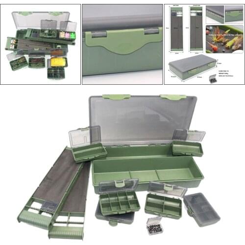 Fishing Terminal Tackle Box Fishing Accessories Storage Organizers for Hooks Weights Jig Heads Rolling Swivels Fastlock Snaps