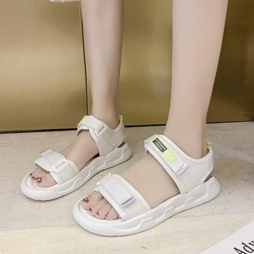 Rimocy Summer Outdoor Casual Sandals Women New Breathable Air Mesh Flat Shoes Woman Comfortable Soft Sole Beach Sandalias Mujer