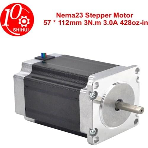 NEMA23 Stepper Motor 57x112mm 4-Wire 3N.m 428oz-in Motor Match Driver TB6600 3D Printer For CNC Engraving Milling Laser Marking