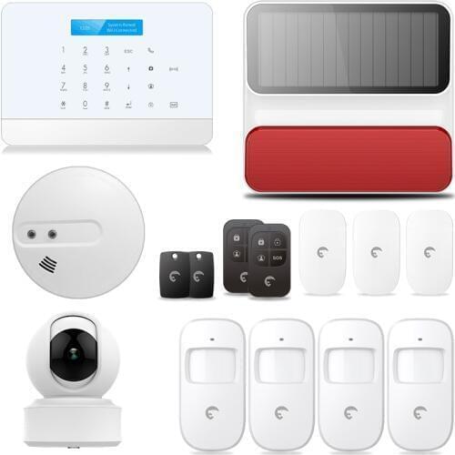 Tuya WIFI alarm security system 433Mhz Alarm accessories with Smart life APP with Smoke/Fire Detector