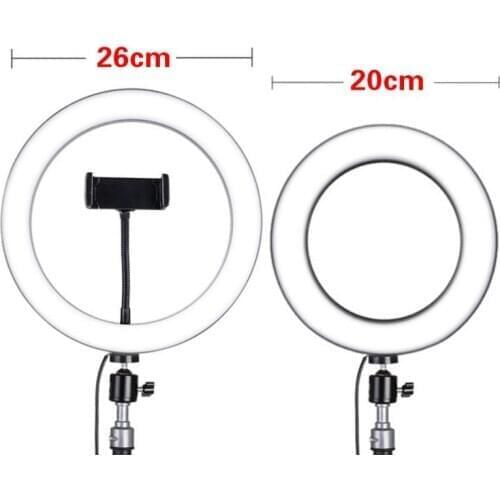 26CM Photo LED Selfie Ring Selfie Ring Fill Light 10inch Dimmable Camera Phone Ring Lamp For Makeup Video Live Studio Lamp
