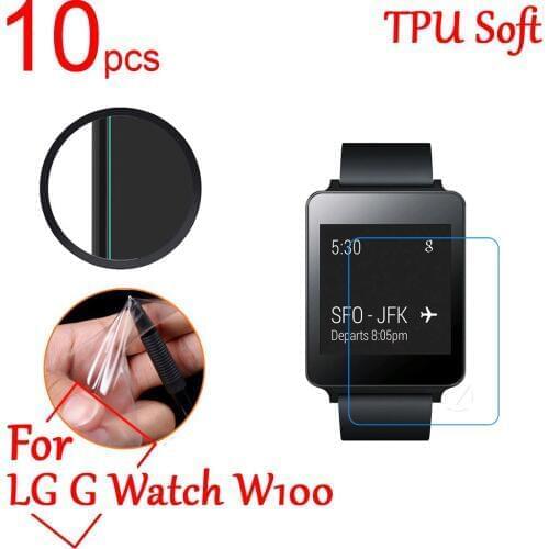 10pcs Ultra Clear TPU Soft LCD Full Screen Protector Film cover For LG G Watch Urbane W150 W100 SmartWatch Protective Film
