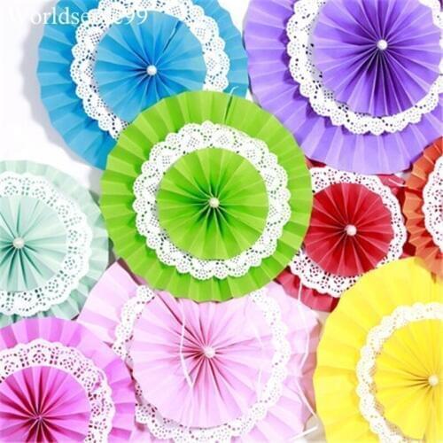10pcs 20cm DIY Honeycomb Tissue Paper Fan Decorative Flower Wedding Festival Party Birthday Baby Shower Room Hanging Decoration