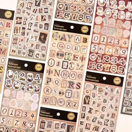 High Quality Paper Sticker Letters And Numbers Stationery Scrapbooking DIY Hobby Craft Diary Decoration Home Supplies