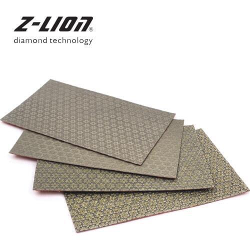 Z-LEAP 4pcs Diamond Sandipaper Abrasive Grinding Paper For Granite Marble Concrete Dry Wet Use Sand Paper Sheets