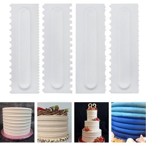 1Pcs/Set Cake Decorating Comb Cake Scraper Smoother Cream Decorating Pastry Icing Comb Fondant Spatulas Baking Pastry Tools