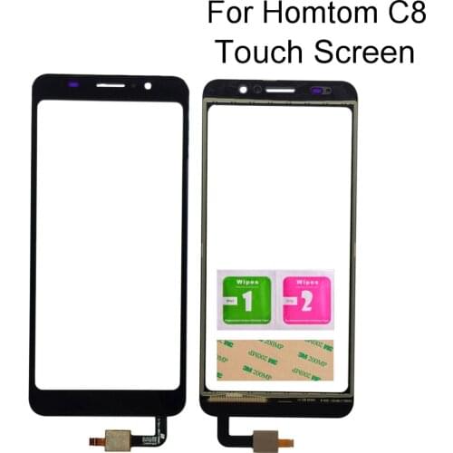 5.5 inch Touch Screen For Homtom C8 Touch Screen Glass Front Glass Digitizer Panel Tools 3M Glue Wipes