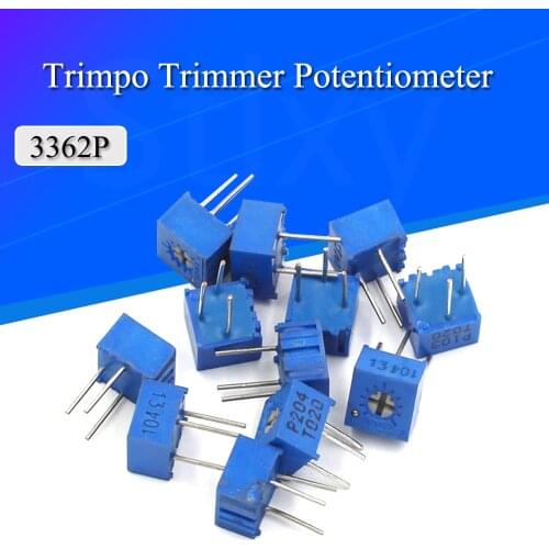 10PCS 3362P 101 201 501 102 202 502 103 Trimpo trimmer switch Trimpo Trimmer Potentiometer 3362 500R 1K 2K 5K 10K 20K 50K 100K