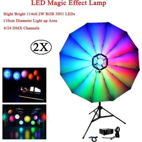 2Pcs/Lot 20W LED Magic Stage Effect Lamp 6/24 DMX Channels DJ Disco Laser Light Party Lights Sound Control DMX Lumiere Laser