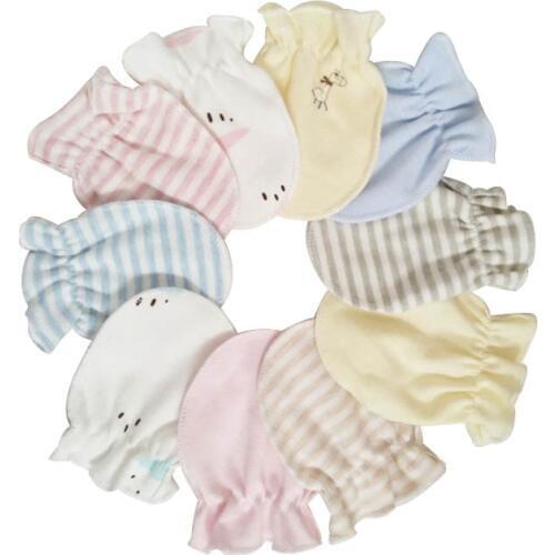 3 Pair/Set Newborn Baby Gloves Mittens 100% Cotton Baby Boy Girl Hats Gloves Mittens Infant Anti-grab Glove Cap Baby Accessories