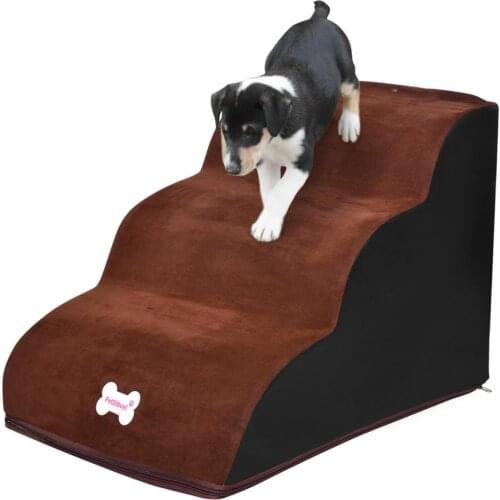 3 Tiers Steps Pet Dog Stairs Step Sponge Pet Stair Staircase Non-slip Stairs Ladder Foam Pet Dog Stairs Pet Supplies