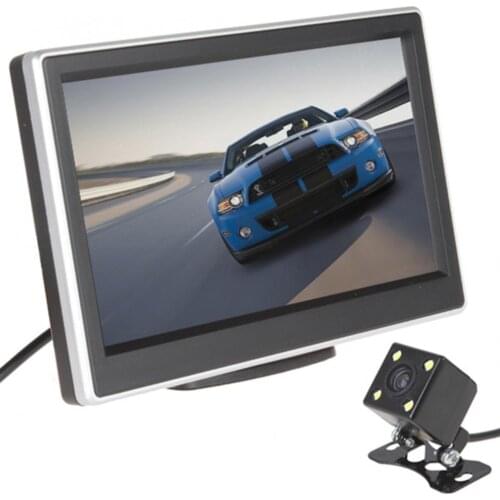 5 Inch 480x272 Resolution Pixel TFT LCD Color Car Rear View Monitor + 420 TV Lines 170 Degrees Lens Night Vision Camera