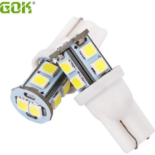 50pcs Auto LED T10 10SMD 2835 LED white W5W 12V Led Light Bulbs Clearance Lights High Power Parking Canbus Car side wedge