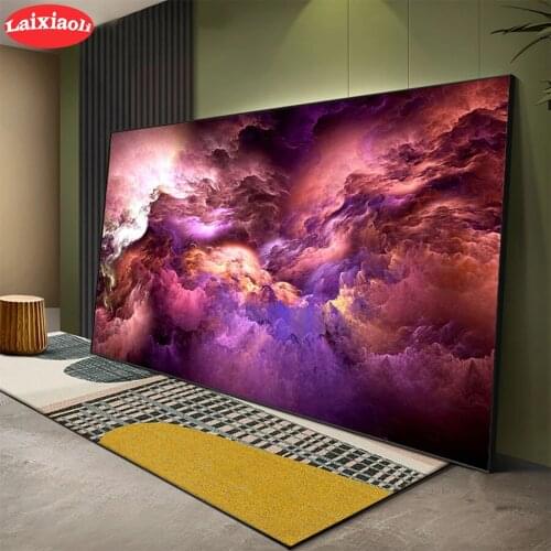 Diamond Painting Abstract art, colorful clouds Full Drill Square DIY Diamond Embroidery Cross Stitch Mosaic round Home Decor