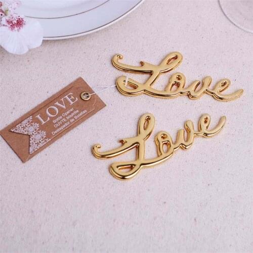 Free Shipping Love Antique Gold Silver Bottle Opener Metal Beer Bottle Opener European Wedding Party Gift 20Pcs/Lot