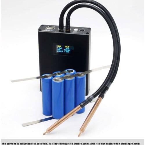 BTL-02 Mini Spot Welding Machine Adjustable 30 Gears Spot Welder with Quick Release Pen 0.2mm Nickel Plate 18650 Battery Welder