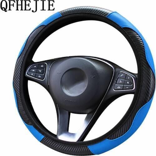 Car Steering Wheel Cover Breathable Non-slip Handlebar Cover for 37-38cm Car Steering Wheel Protection Decoration
