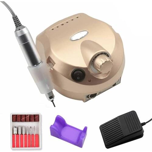 Nail Drill Machine with Foot Pedal Nail Drill Pen Holder 35000RPM Electric Nail File Nails Manicure Pedicure Nail Polishing
