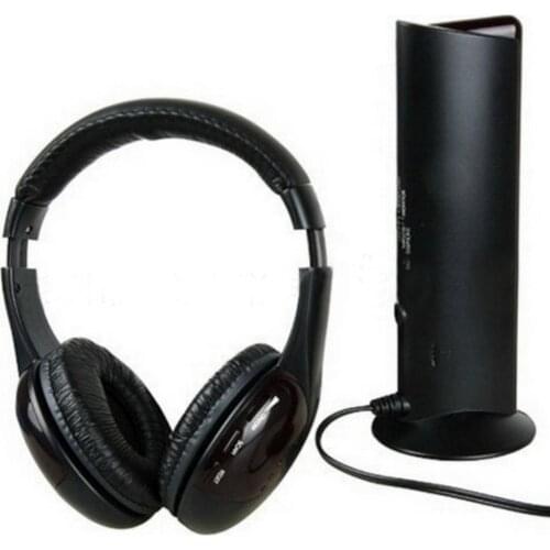 HiFi Wireless Headphones TV Computer FM Radio Earphones Headsets with Microphone