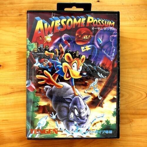 Awesome Possum 16 Bit SEGA MD Game Card With Retail Box For Sega Mega Drive For Genesis