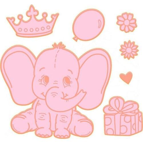 Julyarts Lovely Elephant Cutting Die Fustelle For Scrapbooking Card Album Making DIY Crafts Stencil Supplies