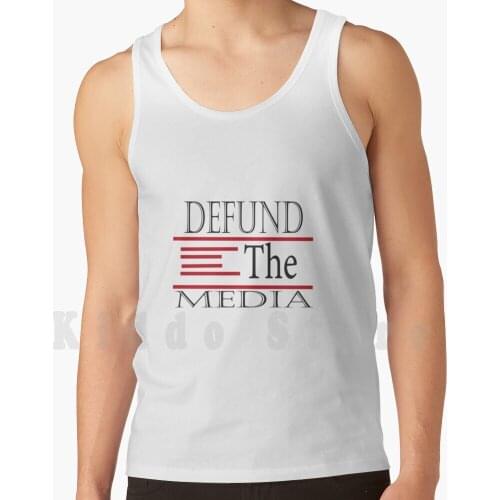 Defund The Media Classic Tank Tops Vest Sleeveless Jacket Blouse Top Median Average Broadcast