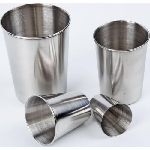 30/70/180/320ml Stainless Steel Coffee Mugs Drop Resistant Beer Cups Milkshake Children Water Bottles For Bar Coffee Shop