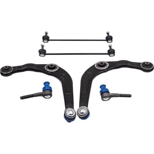 LOWER FRONT WISHBONE SUSPENSION CONTROL ARM KIT For PEUGEOT 206 SW 2E/K 1.1-2.0 + Anti-roll bar + Tie rod end