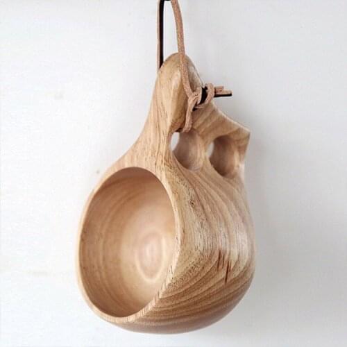 Fashion Wooden Tableware Rubber Wood Milk Cup Wooden Coffee Cup Home Decoration Environmental Protection Simple Gift