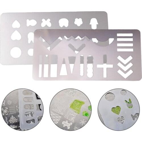Stamping Guide Templates Stainless Steel Full French Nail Tips