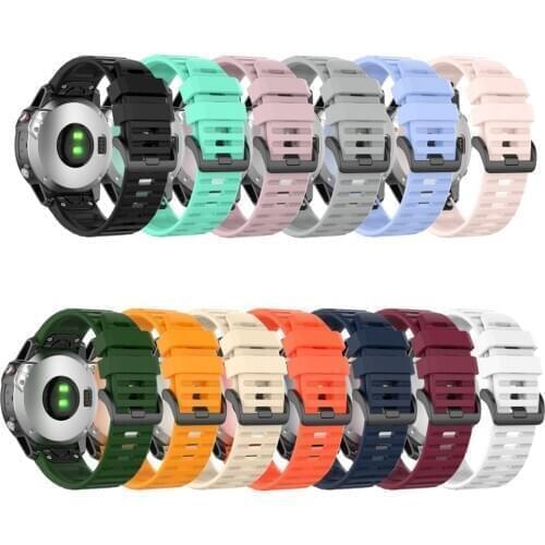 22MM Silicone Replacement Strap For Garmin Fenix 6/6 PRO/Fenix 5/5 Plus/approach s62 Watch Accessories Silicone Sport Wristbands