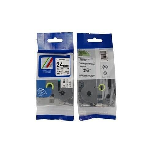 Compatible tz labelling tape TZe251 tz-251 tz251 TZ tape used for P-touch PT-7600