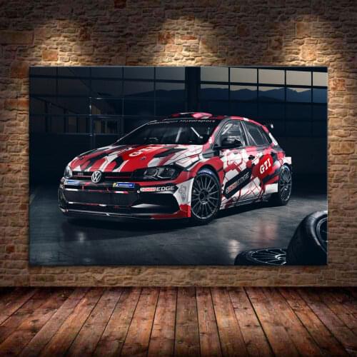 Supercar Polos GTI R5 Racing Sport Car Vehicle Picture Canvas Wall Art Posters and Prints Home Decorations