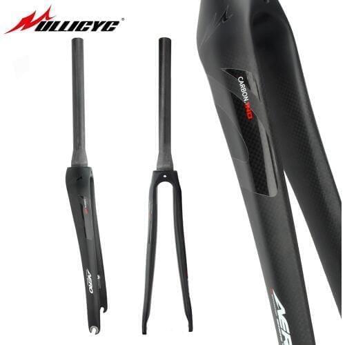 Ullicyc 2019 Conical/Circular tube type Superstrong 700C Carbon Fork 1-1/8 V Brake Racing Road Bike Parts Full Carbon Front Fork