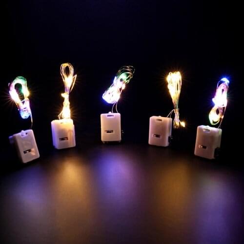 10X include battery 3 Modes 1M 2M LED String lights Holiday lighting Fairy Garland For Christmas Tree Wedding Party Decoration