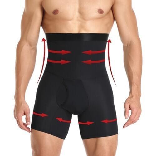 Men Tummy Control Shorts Body Shaper Compression High Waist Trainer Belly Tummy Control Slimming Shapewear Boxer Underwear Fajas