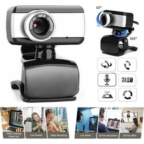 50.0 Mega Pixel USB 2.0 HD 480P Camera Webcam Clip Web Cam With Microphone For PC Laptop Desktop Video Chatting Web Camera