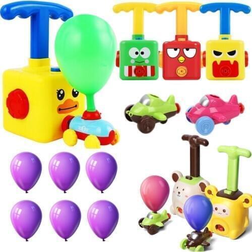 Power Balloon Launch Tower Toy Puzzle Fun Education Inertia Air Power Balloon Car Science Experimen Toy for Children Gift