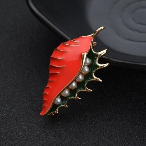 YADA Rhinstones Conch Pins&Brooches for Womens Mens Clothes Scarf buckle collar jewelry pins Starfish Pearl Brooches BH200046