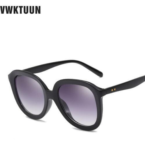 VWKTUUN Sunglasses Women Men Square Shades Black Oculos Vintage Glasses UV400 Oversized Sun glasses For Womens Gradient Eyewear