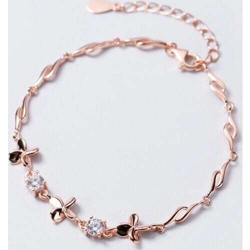 MIQIAO Four Leaf Clover Womens Bracelet Geometric Figure Sterling Silver 925 Zircon On Hand Anniversary Charm Gift Fashion 2020