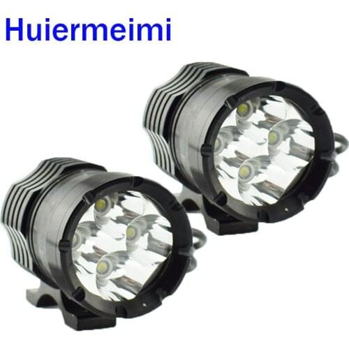 1pair Motorcycle LED Headlights Motorbike Spotlight Moto Driving Head Light 6000K motorbike 12V 4000LM 40W Work Lamp fog lamp