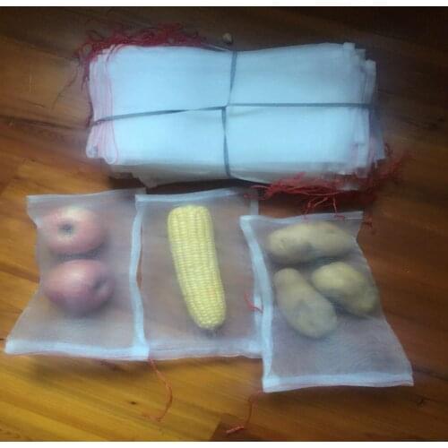 10Pcs Reusable Mesh Produce Bags Eco-friendly Vegetable Fruit Shopping Bag with Drawstring Pitaya Grape Control Bag