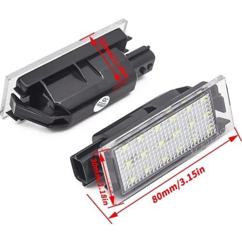 2Pcs Auto Numero di Licenza LED Luce Targa Per Renault Megane 2 Clio Laguna 2 Megane 3 Twingo Maestro Vel satis OEM #8200480127
