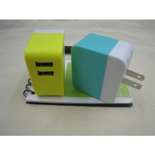 2017 Square USB Charger Adapter US Plug Butterfly 2 USB Wall Charger Travel Adapter For iPhone Samsung Phone 50pcs/lot